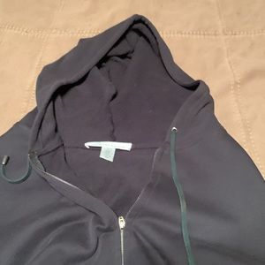 Men's Black Large Kenneth Cole Full Zip Hooded Sweatshirt